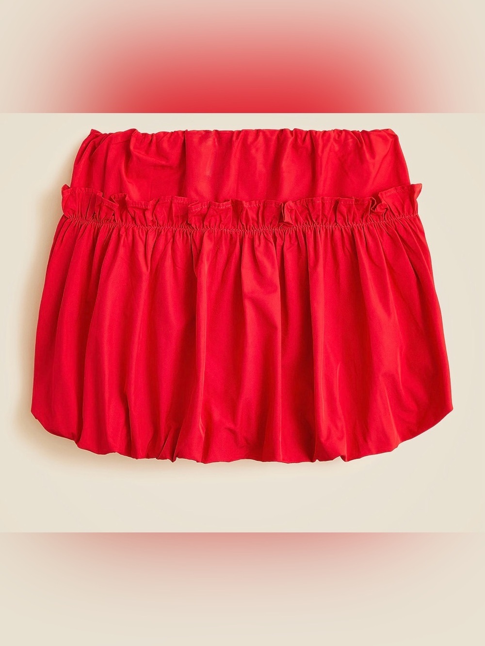 Red Ruffled Mini Skirt - Picture 3 of 5
